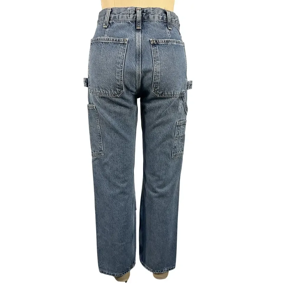 Agolde Organic Mid Denim Rami Carpenter Denim Jeans Size 26 - Picture 3 of 6